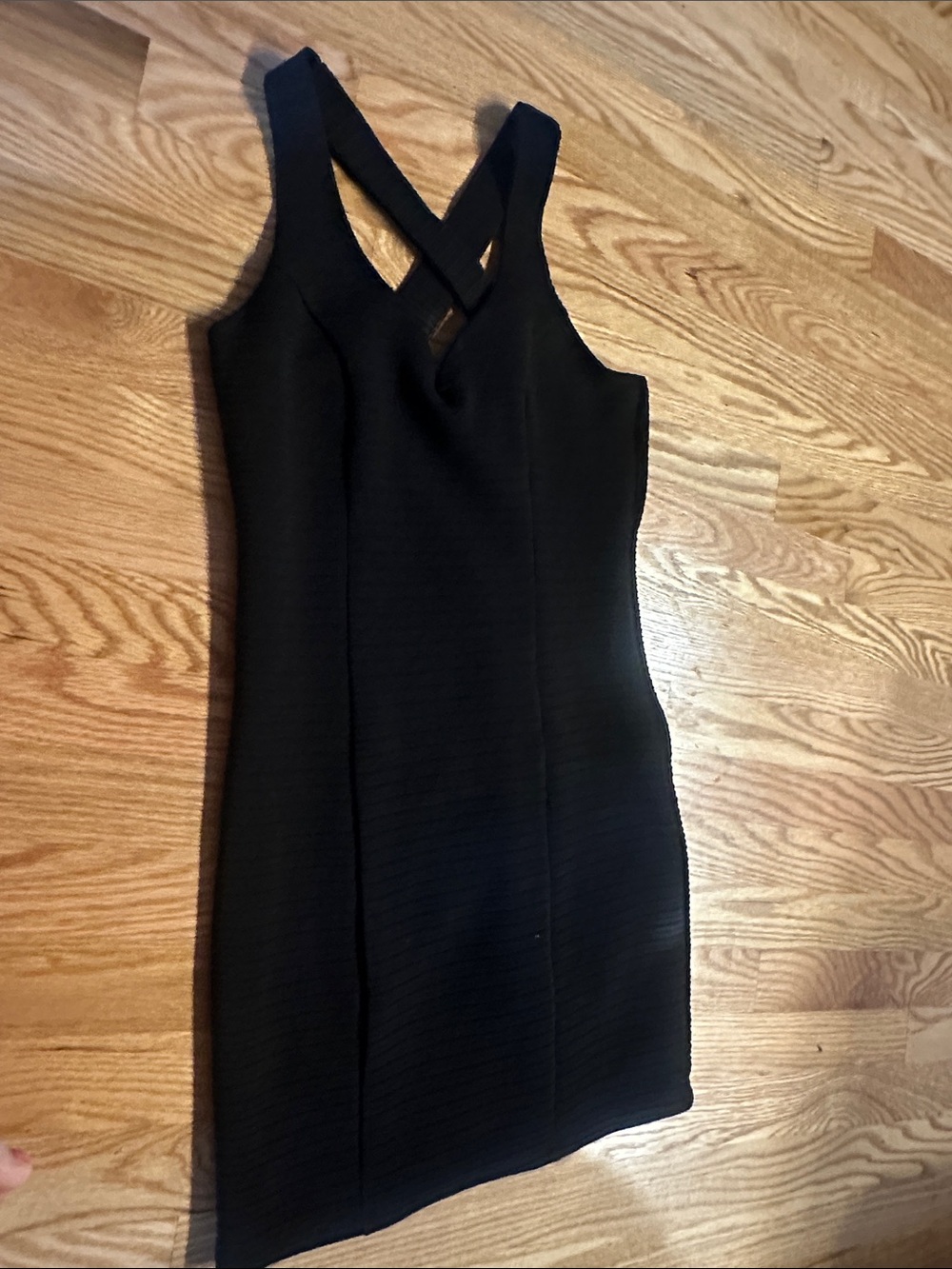 Trixxi Black Cross-Back Mini Dress
